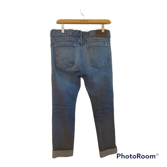 H&M Denim Jeans W/ Rolled Cuff. Slim Low Waist Sz.31/32 - Picture 2 of 3